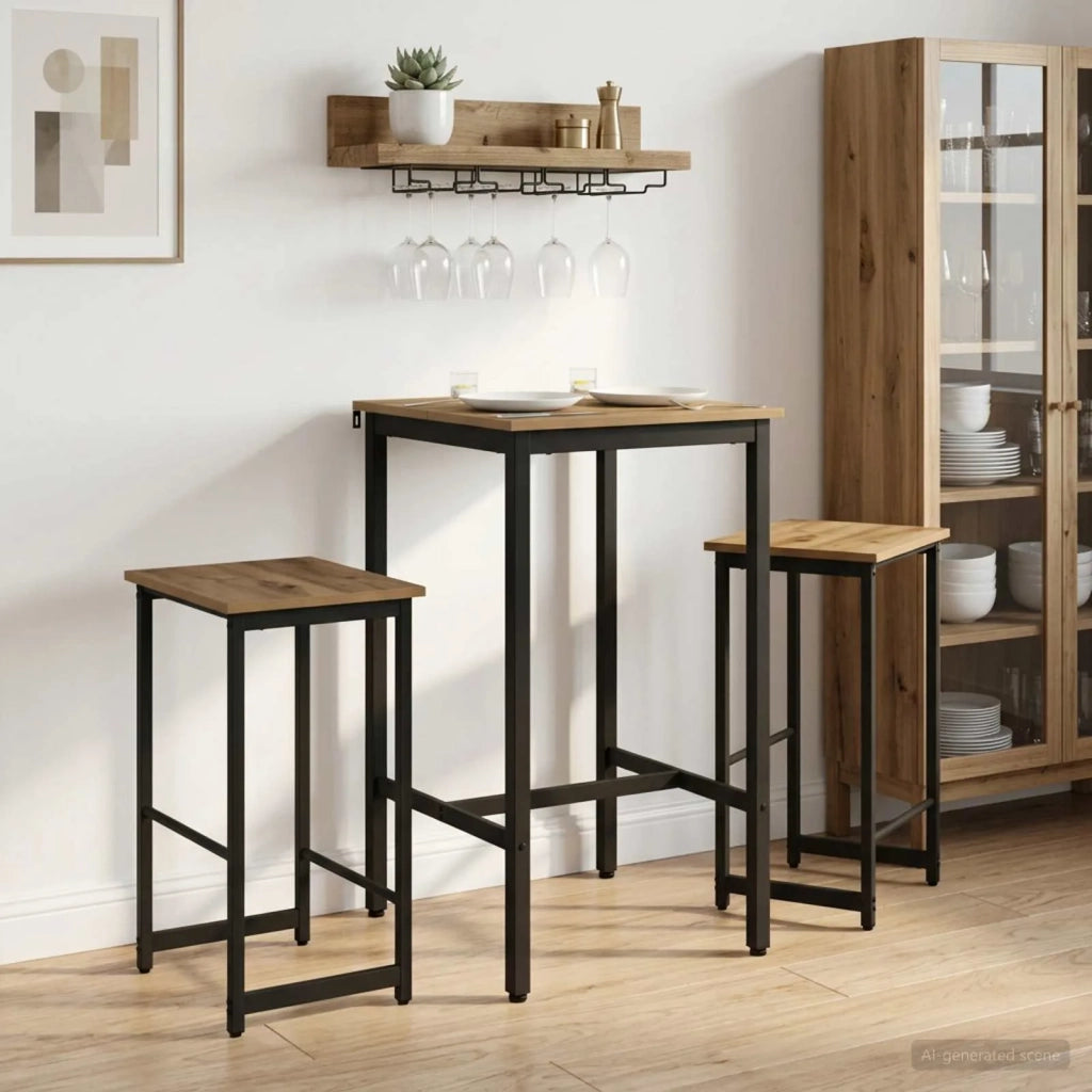 Sgabello da bar 2 pcs Rovere Artigianale 40 x 32 x 74 cm 8006204