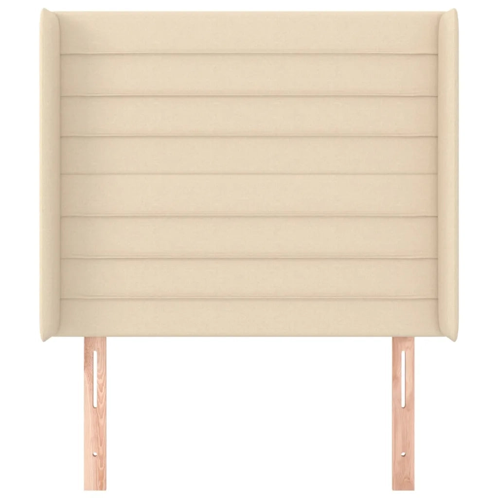 Testiera ad Orecchio Crema 83x16x118/128 cm in Tessuto 3119699