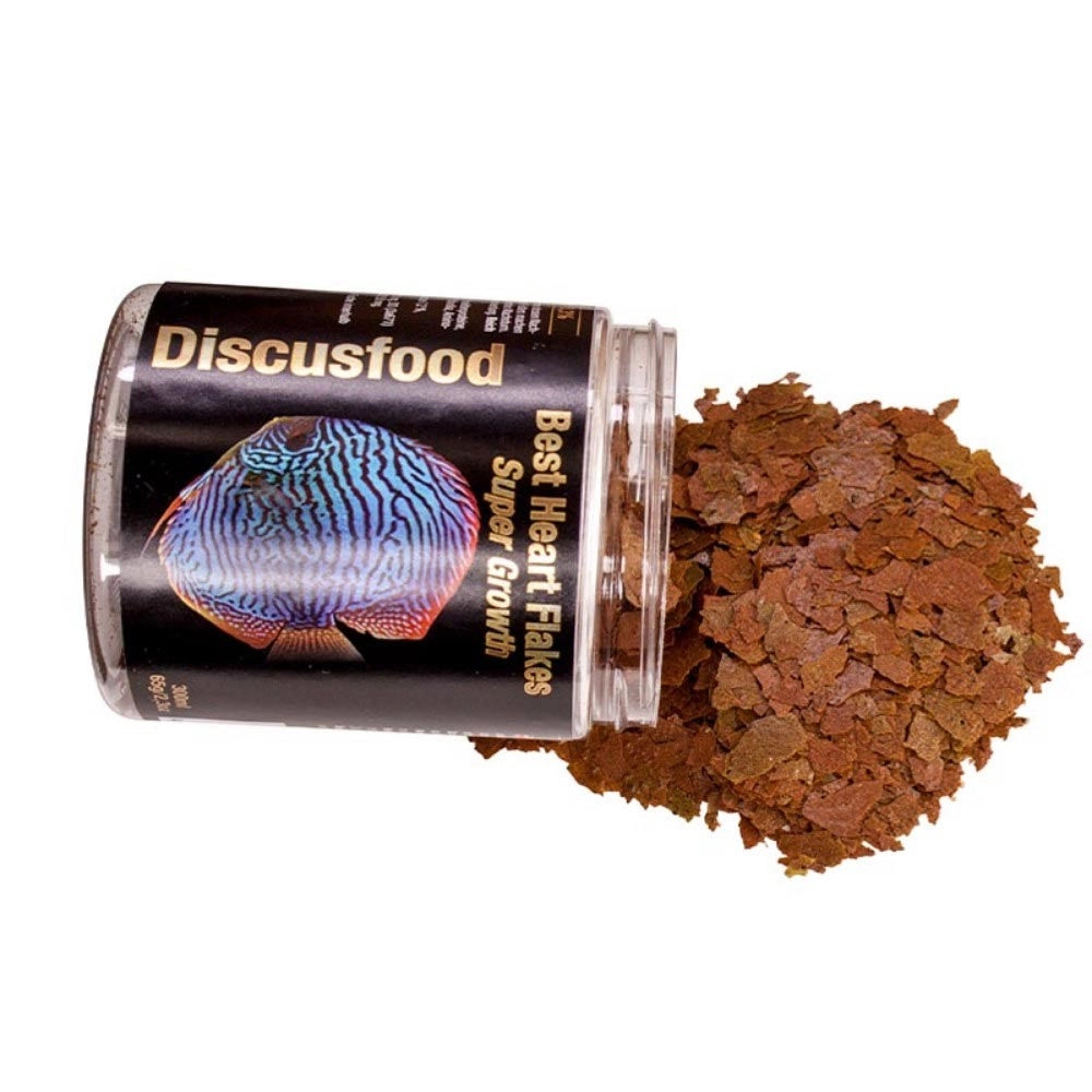 DiscusFood Best Heart Flakes Super Growth 300ml - mangime in fiocchi per la crescita dei Discus