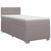Letto box spring con materasso Tortora 80 x 200 cm Tessuto 3450345