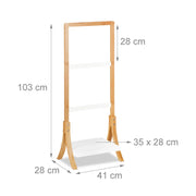 Portasciugamani da terra con 3 barre 103 cm bambù 13_0002255