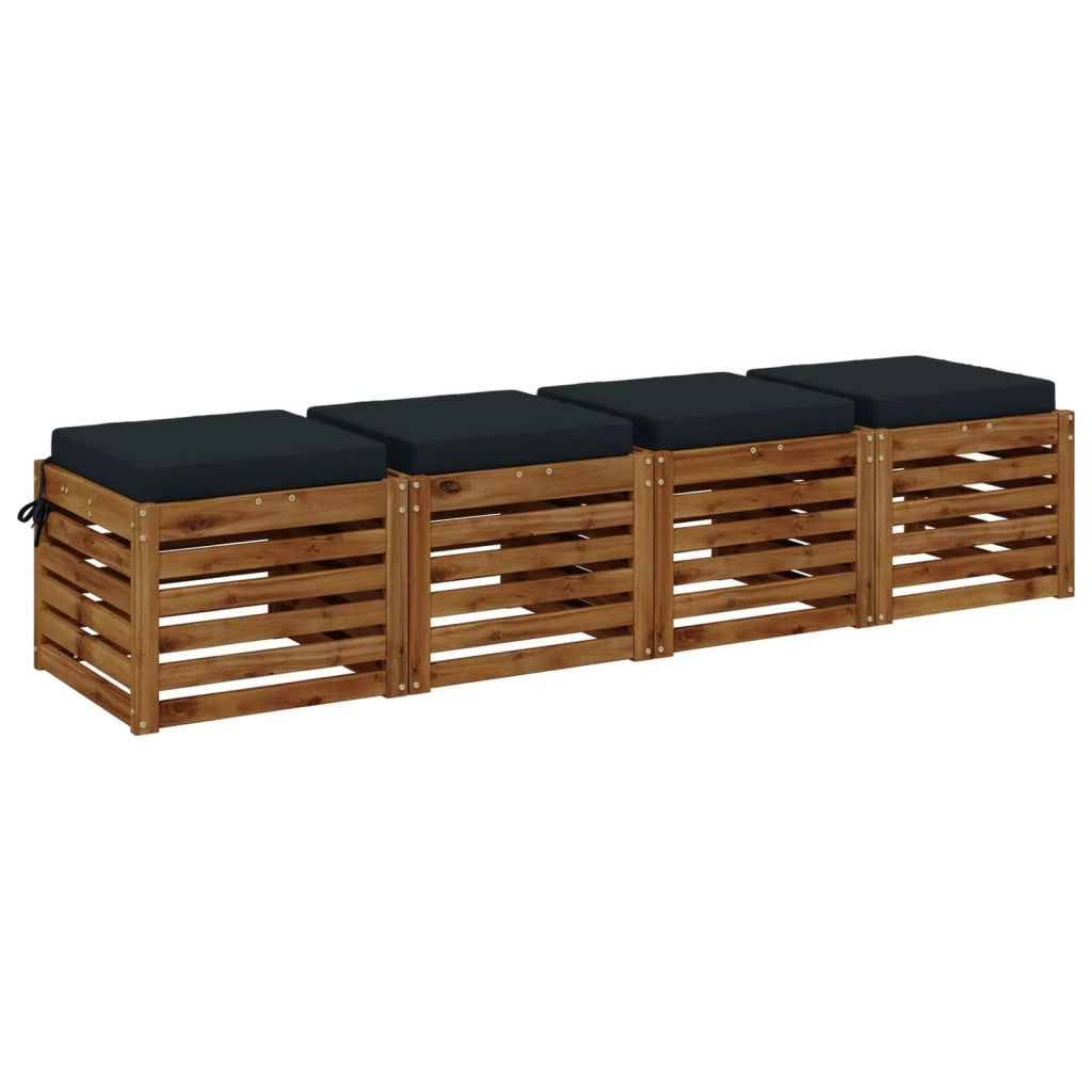 Cuscini per Sedia in 4 Pezzi SOEST 4 pz 100% Poliestere 944388