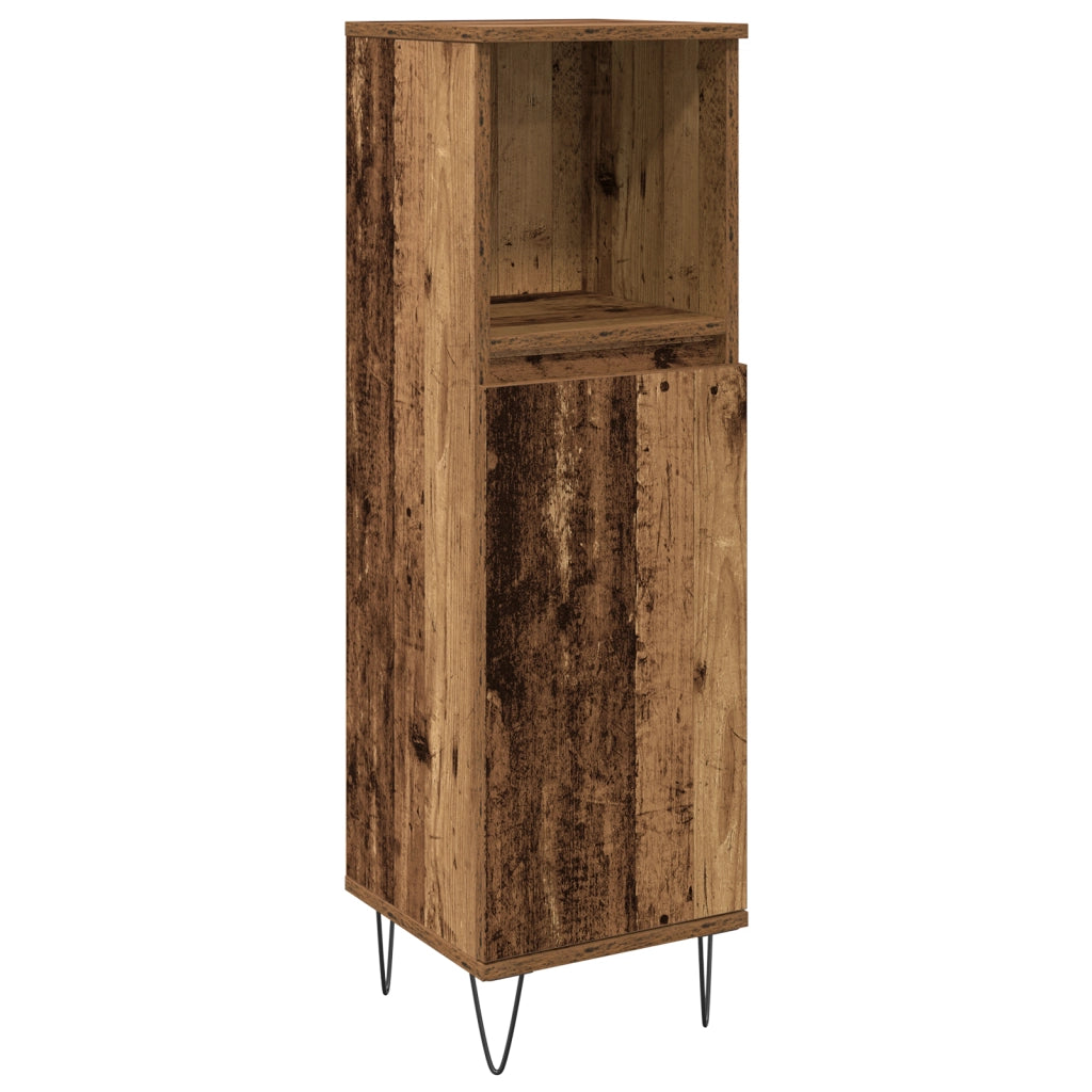Set di Mobili per Bagno 3 Pezzi Legno Invecchiato Legno Ingegnerizzato