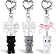Set di 3 Chiavette per Porta con Forma di Gatto con Cassetto, Portafoglio, Regali