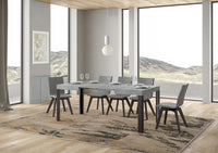 Tavolo Allungabile 110-194x70x77 cm Linea Cemento e Antracite
