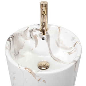 Lavabo Monolitico Blanka Marble