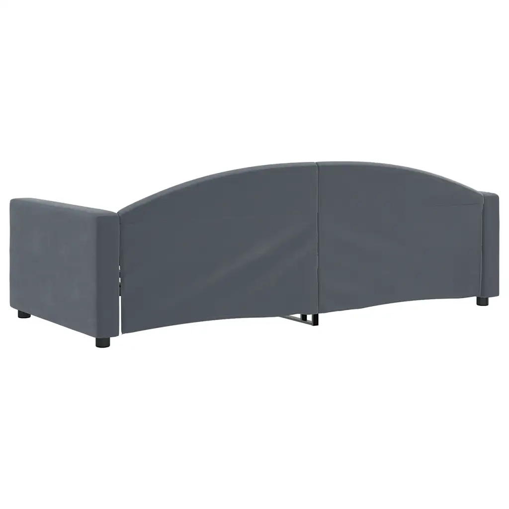 Letto da Giorno Grigio Scuro 90x190 cm in Velluto 354150