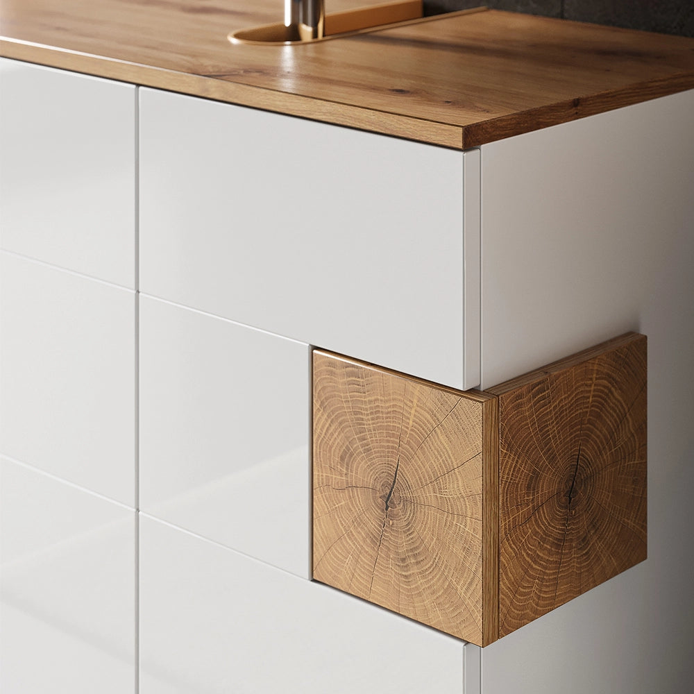 Vicco Set di mobili da bagno Bianco 2 parti