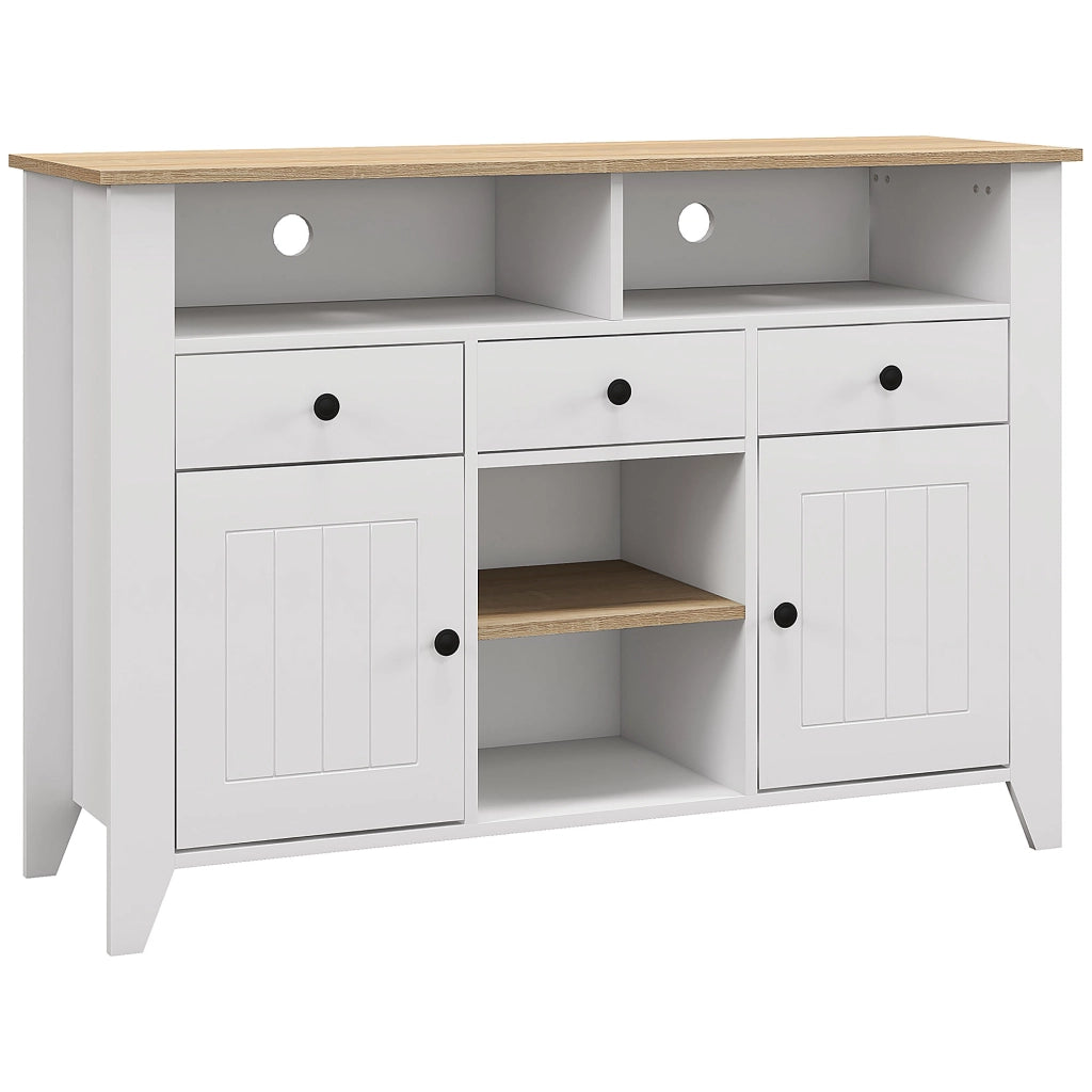 Credenza TV con cassetti ¨C zephmum ¨C 120x38x81,5 cm bianco
