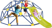 Cupola di Arrampicata, Struttura per Arrampicata con Scivolo, Capacità di Carico di 180 KG, per Bambini da 3 a 10 Anni, Ideale per Palestra, Cortile e Giardino (Stile 2 Verde)