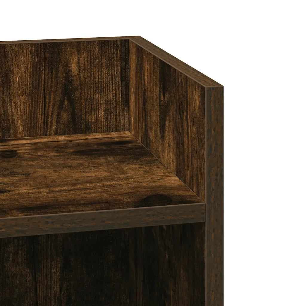 Tavolini Laterali 2 pz con Ripiano Rovere Fumo 25,5x27x60 cm 858551