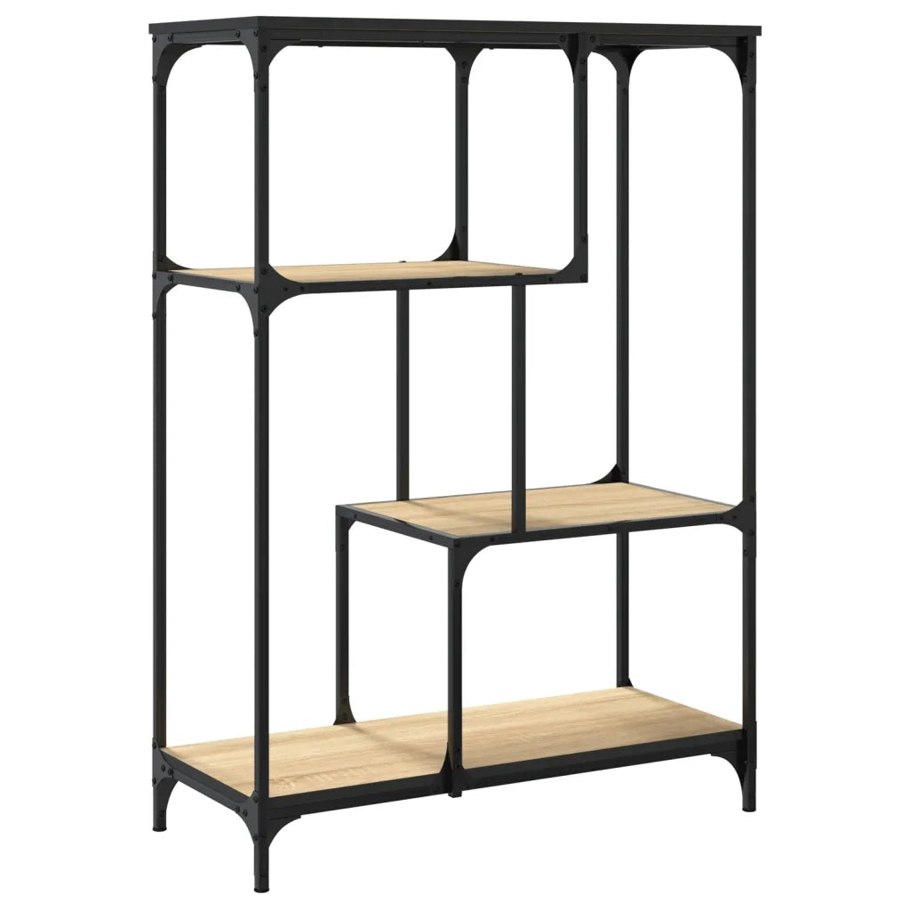 Libreria Rovere Sonoma 81x36x115 cm Legno Multistrato e Acciaio 835405