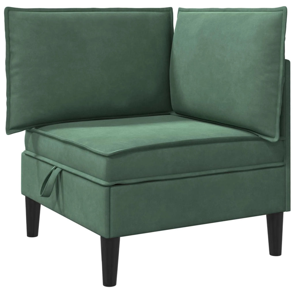Divano con Stoccaggio Verde Mare Velluto 42027086