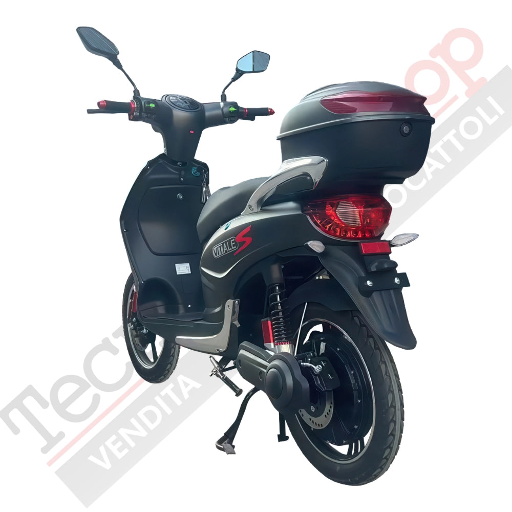 Bici Elettrica Scooter Velocipede Vitale Sport 800W 35Ah 48V Batteria a Litio-Nero