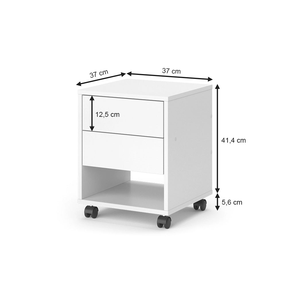 Vicco Contenitore per rotoli Bianco 37 x 37 cm con 2 cassetti