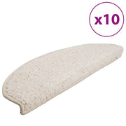 Tappetini per scale 10 pz | Gradini per Scale 65x21x4 cm Bianco Semicircolari Grandi