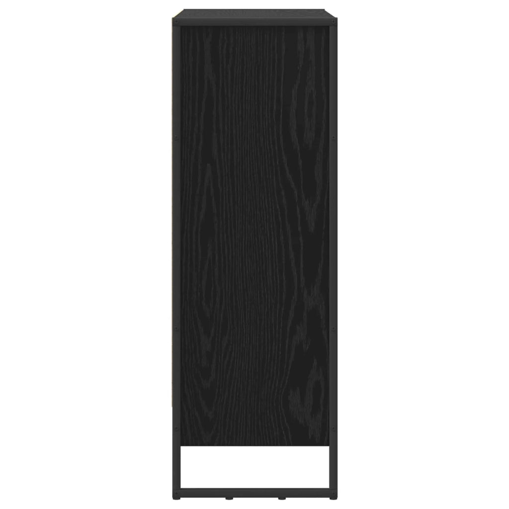 Armadio per Libri Rovere Nero 80 x 30 x 86,5 cm