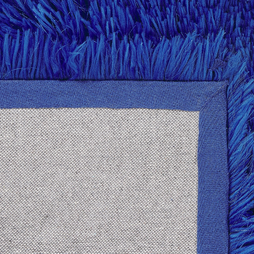 Tappeto Shaggy Tappeto a pelo lungo Solido Poliestere Blu Rettangolare 200 x 300 cm