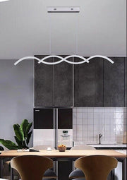Lampadario Led a Sospensione da soffitto illuminazione Design Moderno 25w twist Bianca Fredda 6500k Silver