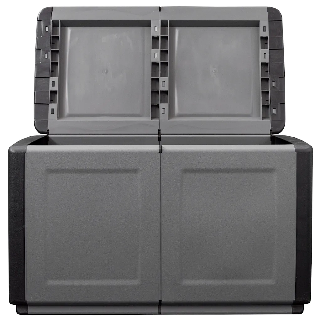Contenitore da Giardino 96x53x57 230 L Grigio Scuro e Nero 151817