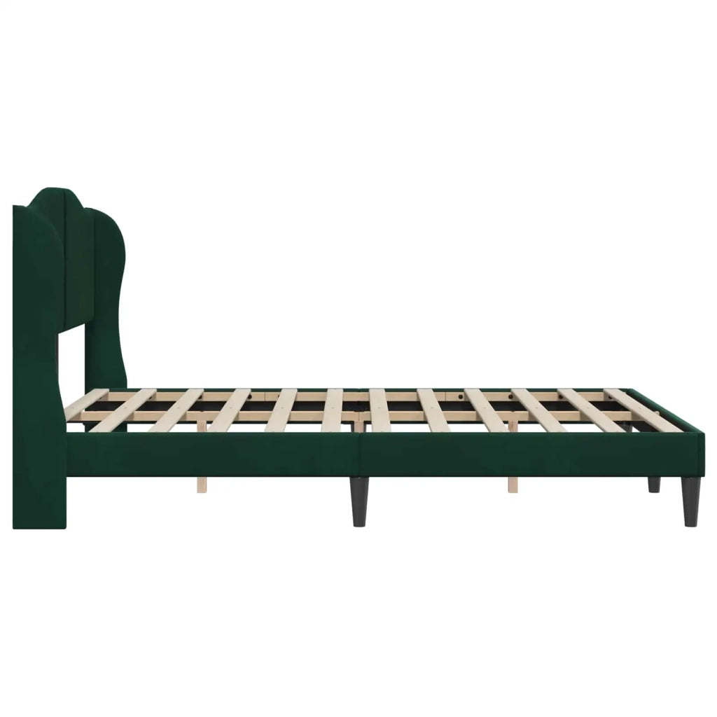 Struttura del letto Verde Scuro 140 x 190 cm Velluto 42027919