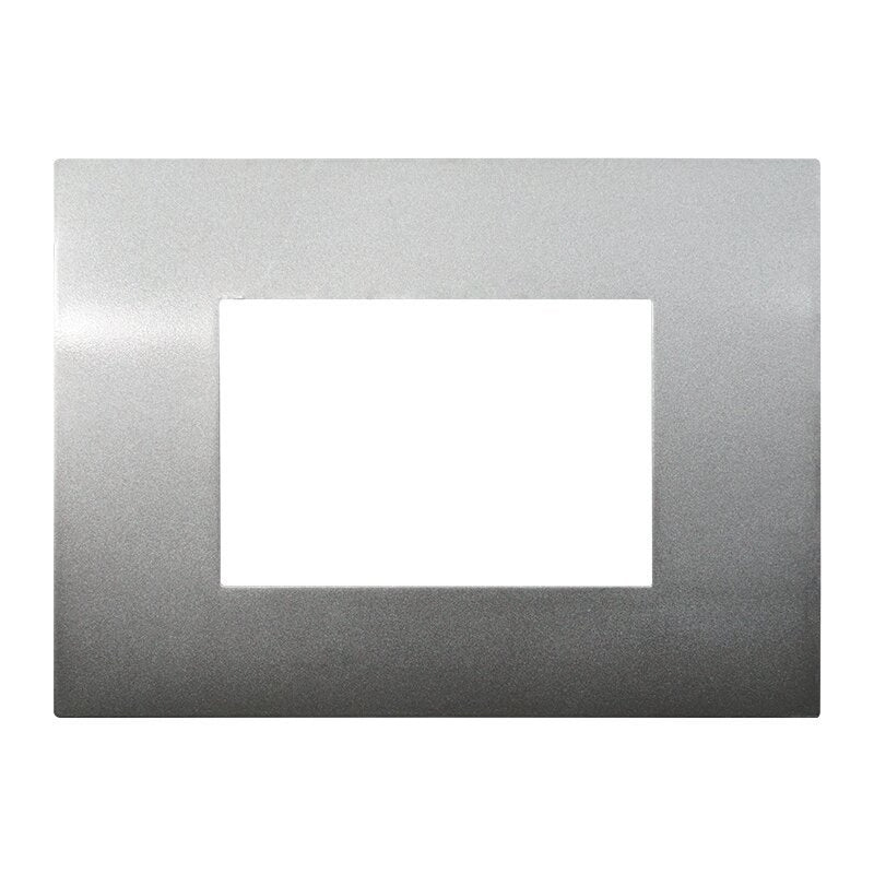 Placca Plastica Serie Venus 3P Colore Titanio Compatibile Con Vimar Arke