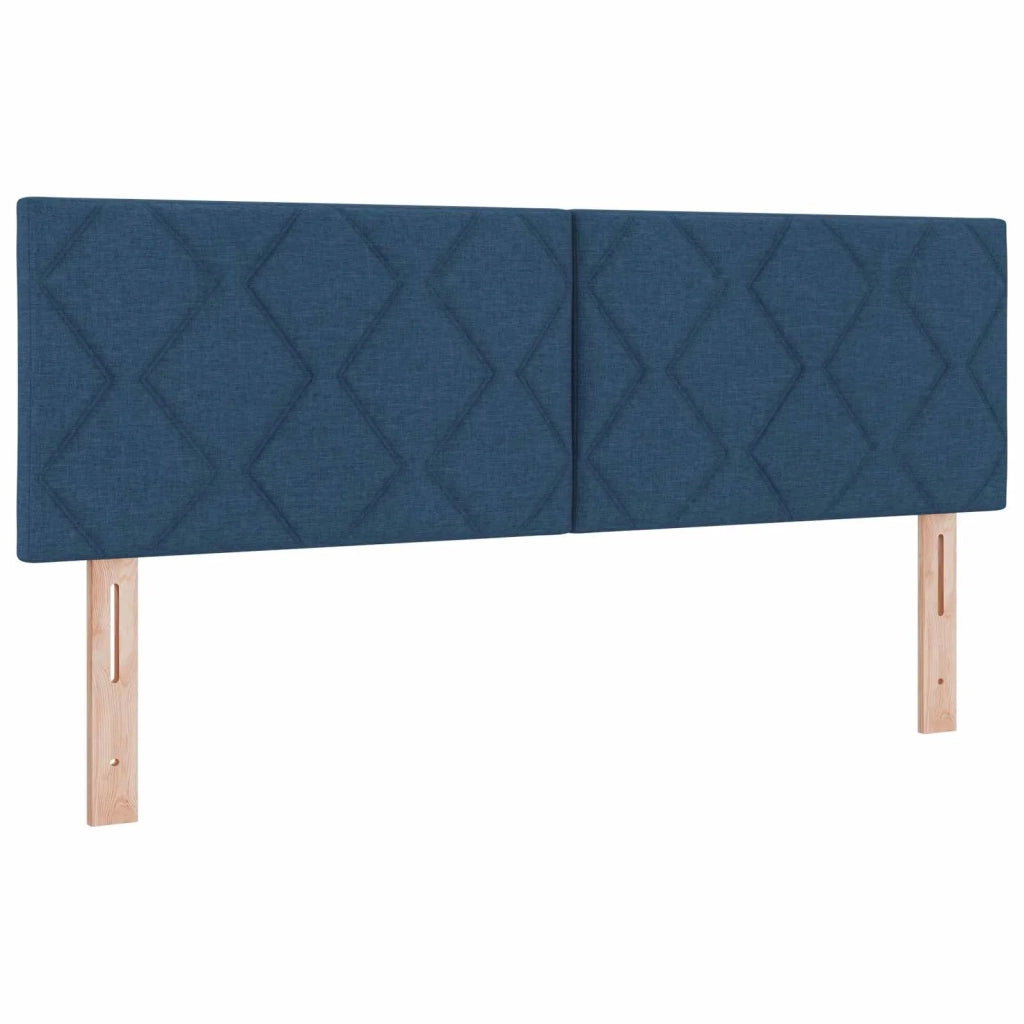 Letto box spring con materasso Blu 160 x 200 cm Tessuto 3451261