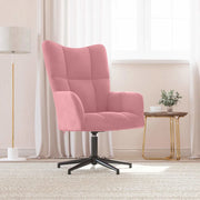vidaXL Sedia Relax Rosa in Velluto