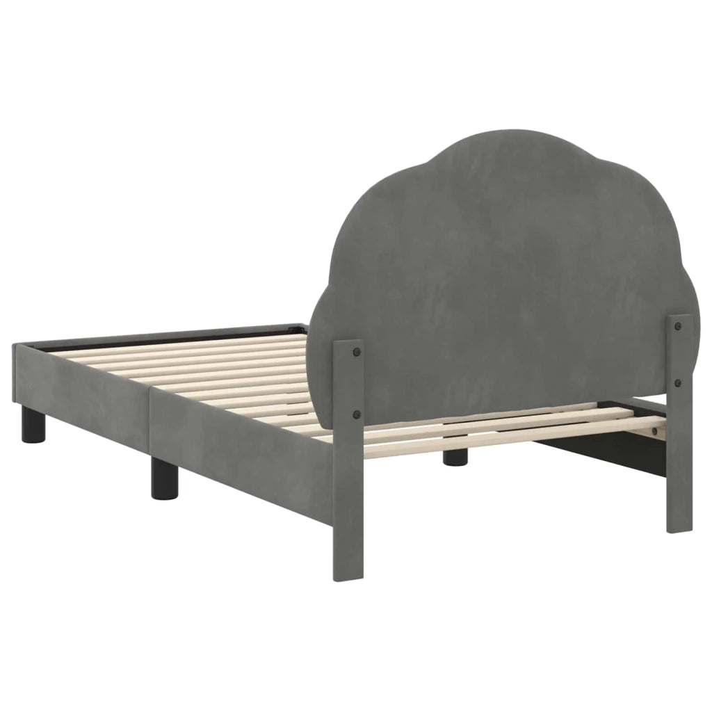 Struttura letto Bambini | Letto Infantile | Lettino con testata Grigio Scuro 80 x 160 cm