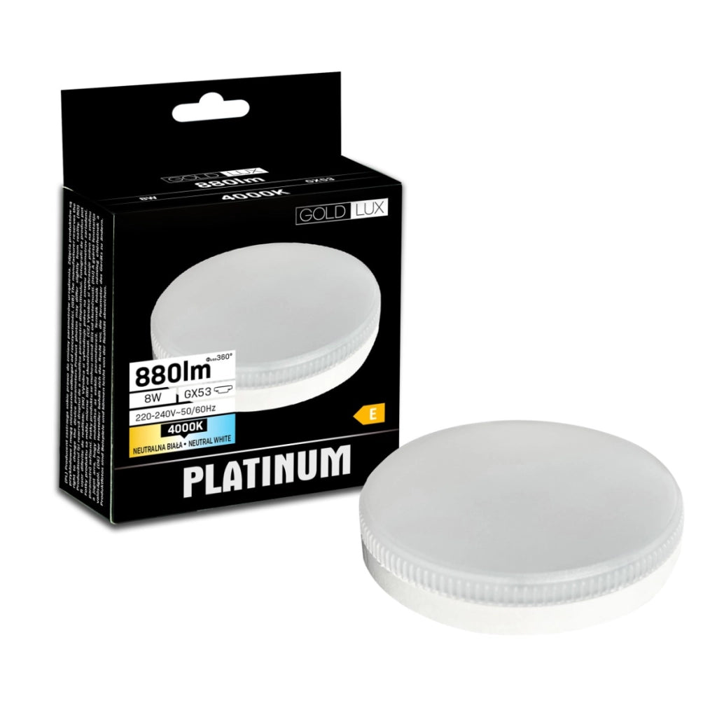 Lampadina LED GX53 8W 4000K 880lm luce neutra Polux