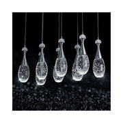Trade Shop - Lampadario Lampada 6 Pendenti Bollicine Acciaio Soffitto Luce Led Applique Design -