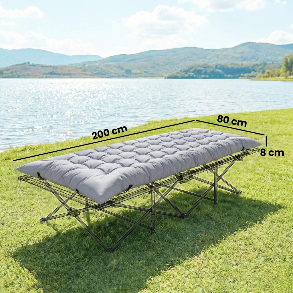 Materasso da campeggio pieghevole ¨C zephmum ¨C grigio chiaro 7.6 cm