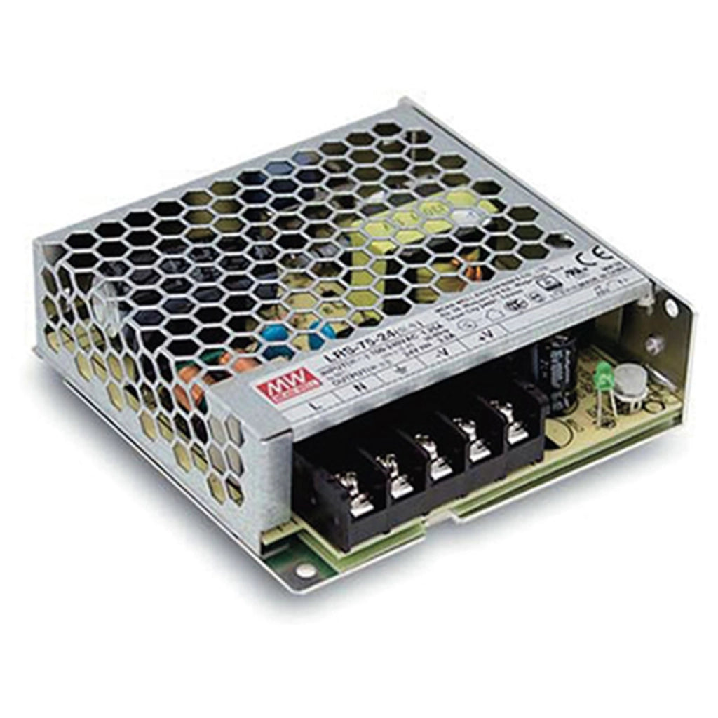 STRIP-DRIVER24V-75W DRIVER MW LRS T.COSTANTE OUTPUT 24V 3,2A 76W INPUT AC85-264V DC120-373V 9,9X9,7X3CM