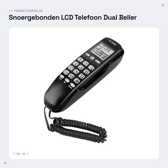 Telefono da Parete con Display LCD e Due Camere