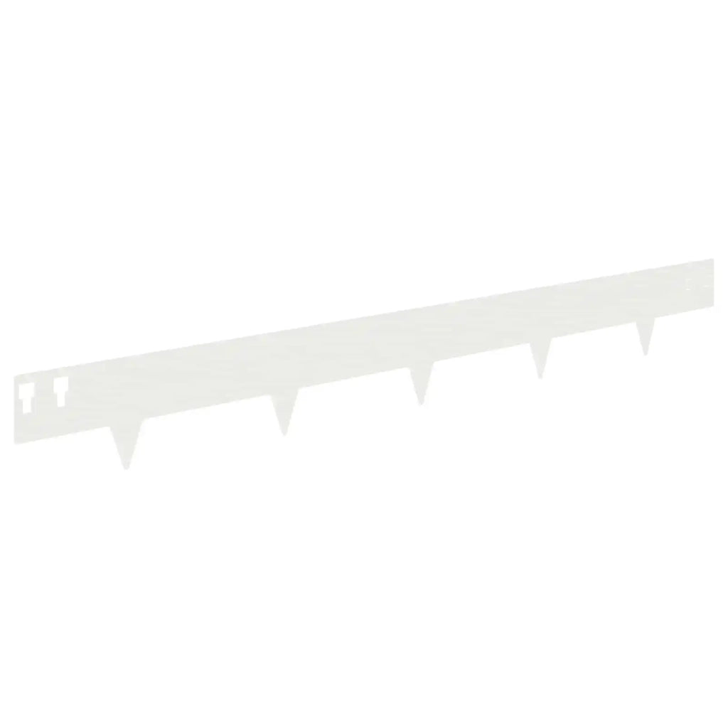 Bordura per Prato 50 pcs 100 x 12 cm Acciaio Bianco 8008525