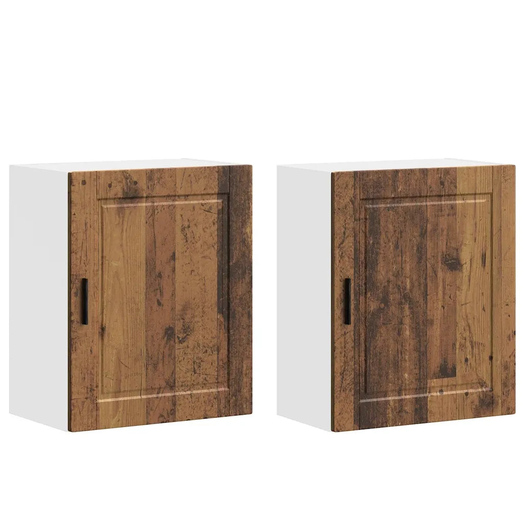 Pensili da Cucina 2 pz Porto Legno Antico in Legno Multistrato 854054