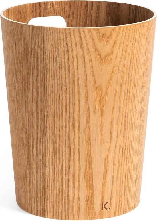Contenitore di rifiuti in legno reale | Moderno contenitore di rifiuti in legno per ufficio, camera da bambini, camera da letto ecc. | legno di essenza