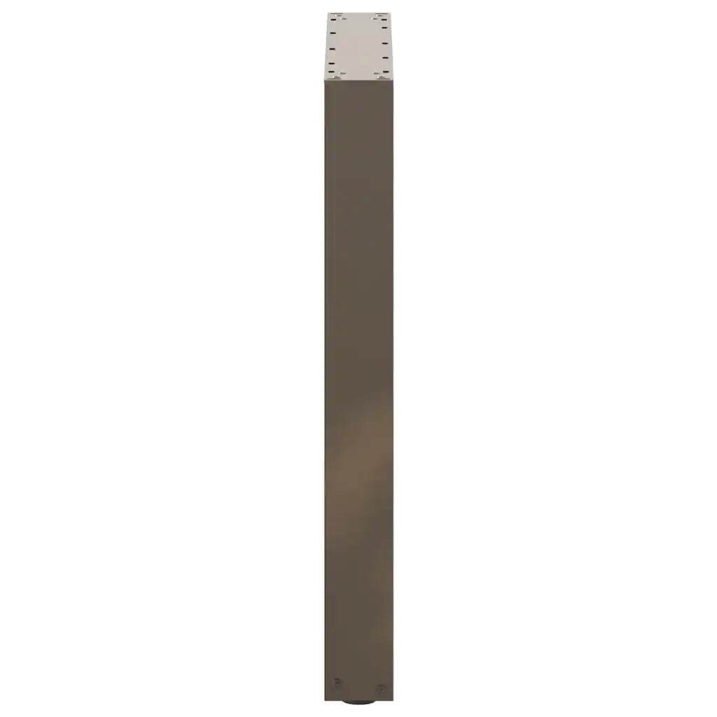 Gambe per tavolo da pranzo a forma di U 2 pz in acciaio naturale 70x(72-73) cm
