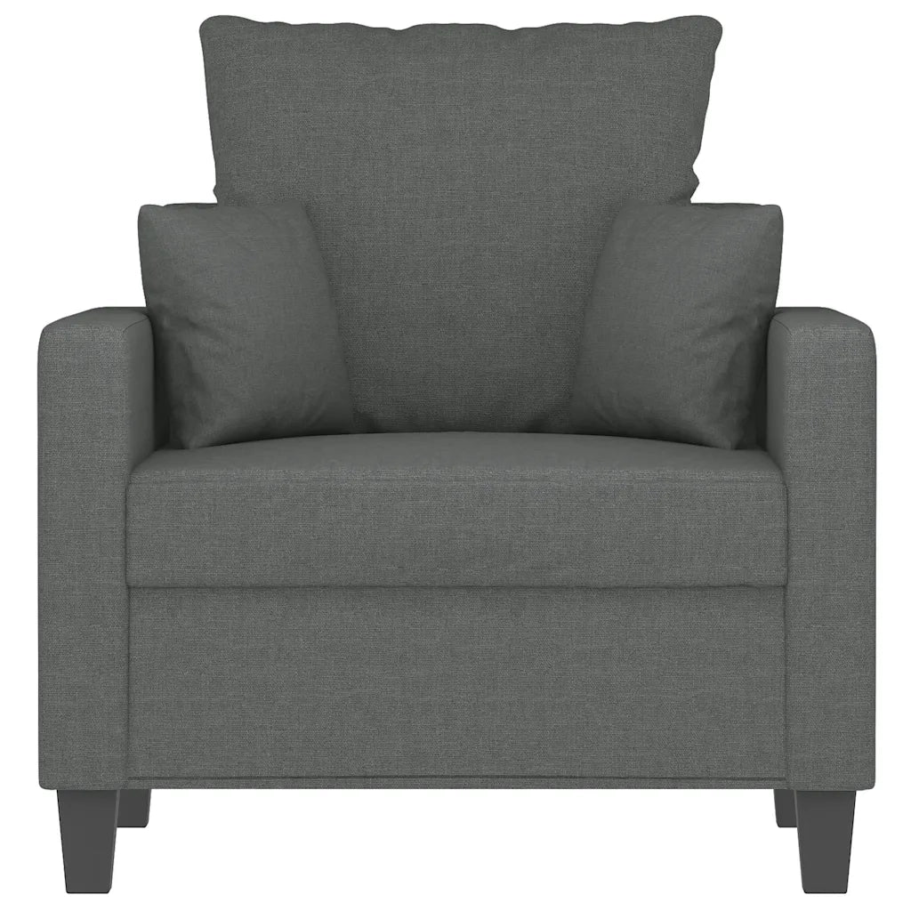 Poltrona Grigio Scuro 60 cm in Tessuto 359252