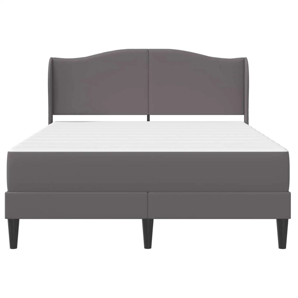 Struttura del letto con testiera Grigio 160 x 200 cm Similpelle