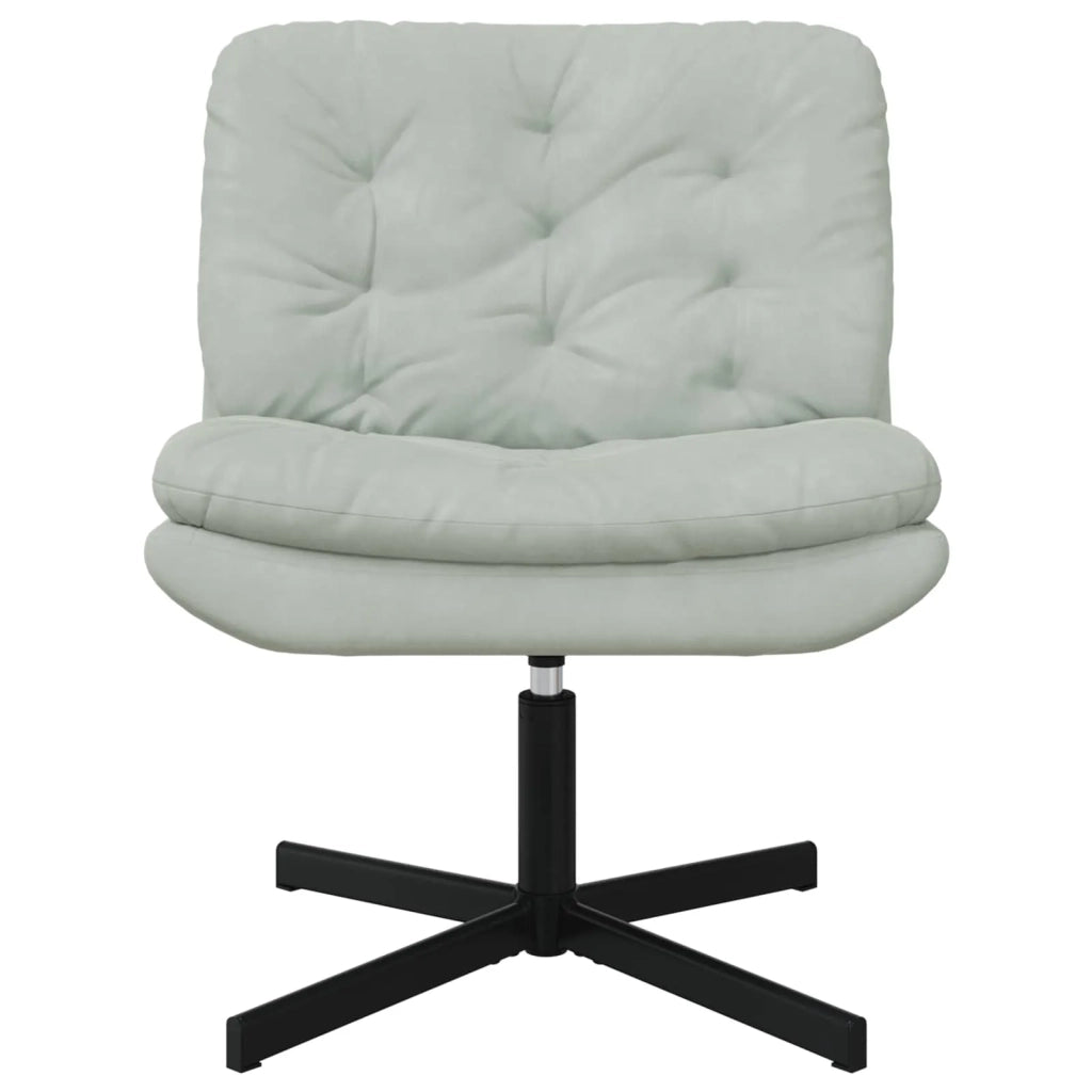 Poltrona Relax con Base-Poltroncina Girevole Grigio chiaro 63 x 75 x 76 cm