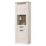 Mobile Espositore Sulbiate, Vetrina 4 Ripiani, 68.5x36.5x195h cm Bianco Larice