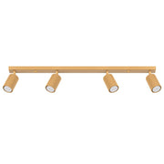 Plafoniera barra oro 81 cm 4 spot orientabili GU10