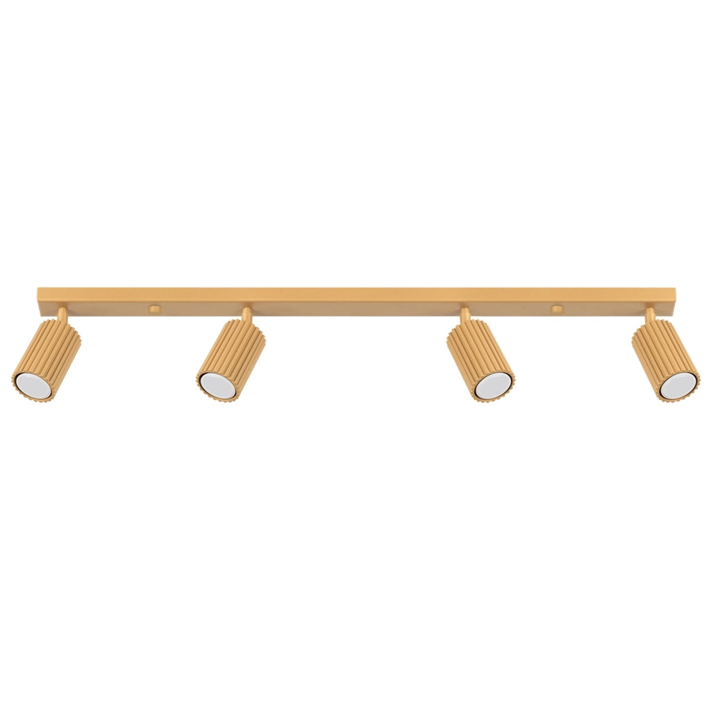 Plafoniera barra oro 81 cm 4 spot orientabili GU10