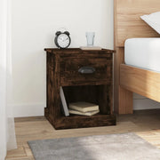 Comodini 2 pz-Set di 2 Tavolino da notte Rovere Fumo 39x39x47,5 cm in Legno Multistrato 787352