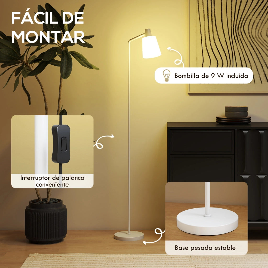 Lampada da Terra LED Regolabile 3 Temperature Colore 3000K-6500K ¨C zephmum ¨C Bianco