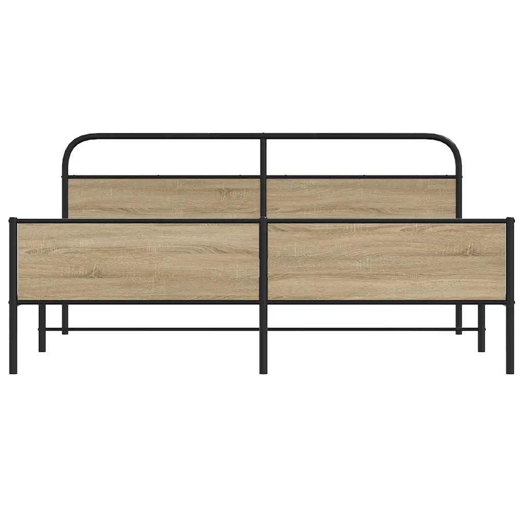 Giroletto senza Materaso in Metallo Rovere Fumo 193x203 cm 3318682