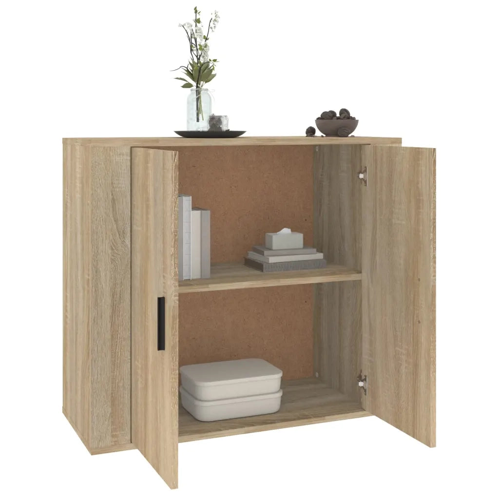 Credenza Rovere Sonoma 80x33x70 cm in Legno Multistrato 816563