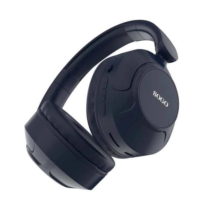 Cuffie bluetooth wireless 5.3, 8-10 ore autonomia, 200 mAh, slot microSD, ricarica USB-C - SOGO