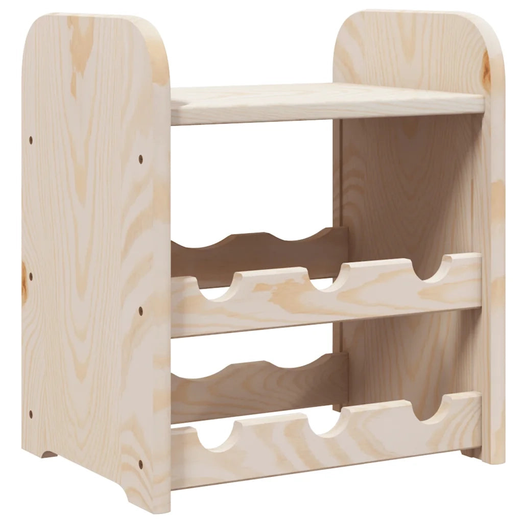Portabottiglie con Ripiano 33x25x37cm in Legno Massello di Pino 4007554